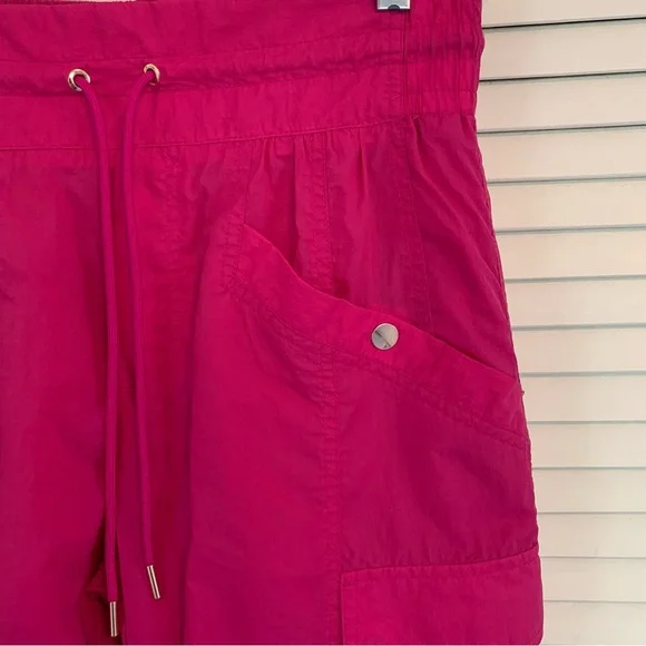 Athleta x Alicia Keys Keys High Waist Utility Pants Women 8 Hot Pink Nylon Cargo - Picture 3 of 16